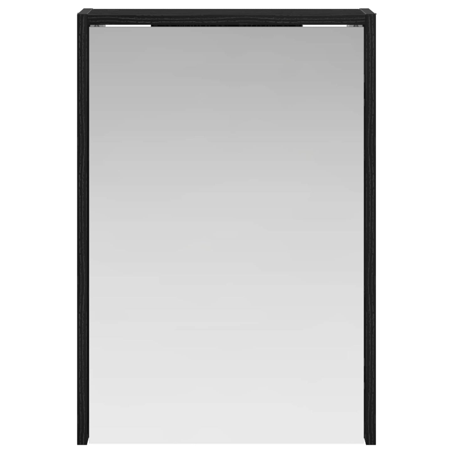 Bathroom Mirror Cabinet with Shelf Black Oak 43 x 16 x 62.5 cm