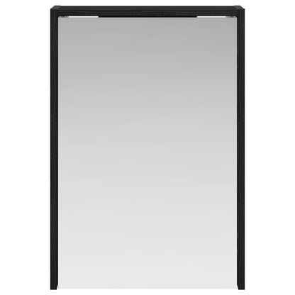 Bathroom Mirror Cabinet with Shelf Black Oak 43 x 16 x 62.5 cm