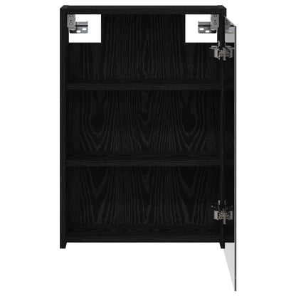 Bathroom Mirror Cabinet with Shelf Black Oak 43 x 16 x 62.5 cm