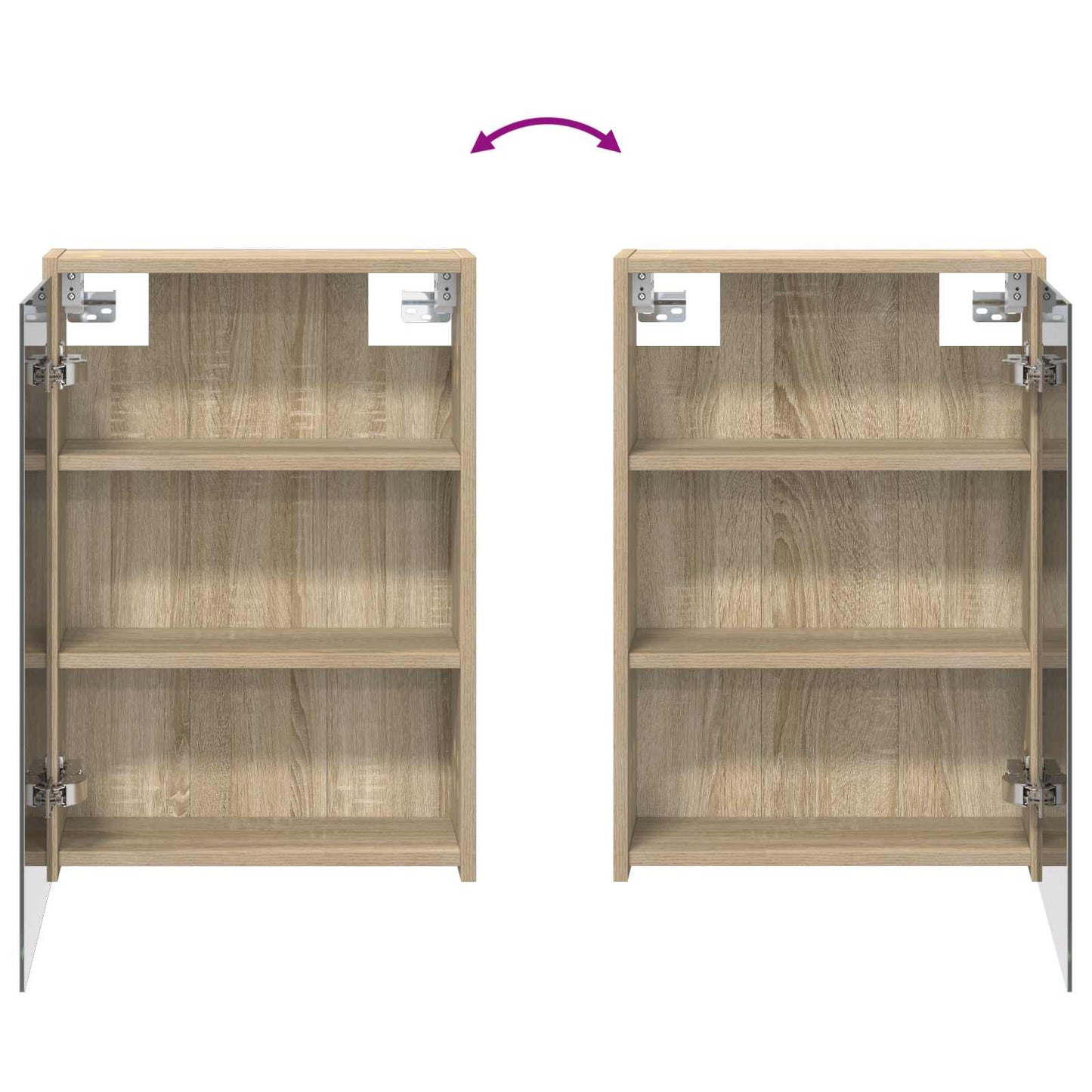 Bathroom Mirror Cabinet with Shelf Sonoma Oak 43 x 16 x 62.5 cm