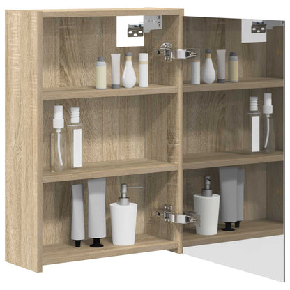 Bathroom Mirror Cabinet with Shelf Sonoma Oak 43 x 16 x 62.5 cm