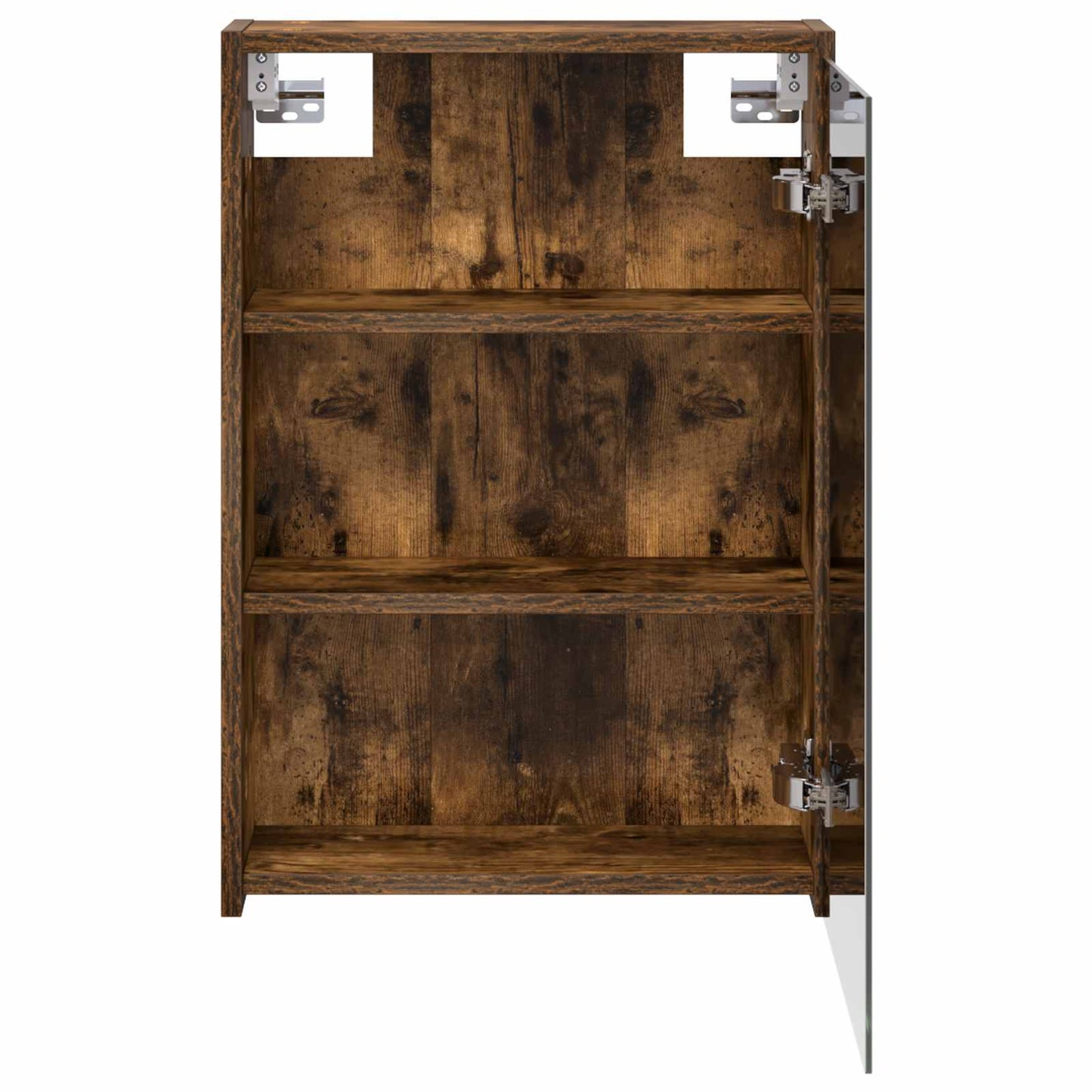 Bathroom Mirror Cabinet with Shelf Smoked Oak 43 x 16 x 62.5 cm