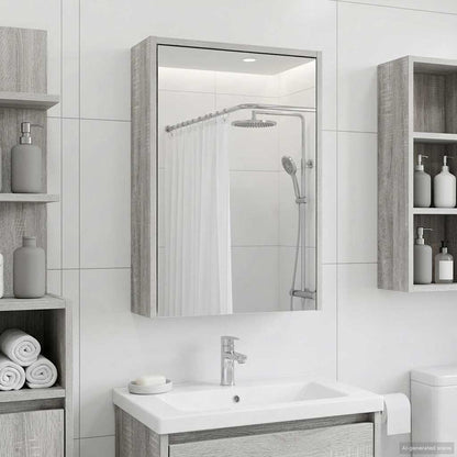 Bathroom Mirror Cabinet with Door Grey Sonoma 43 x 16 x 62.5 cm