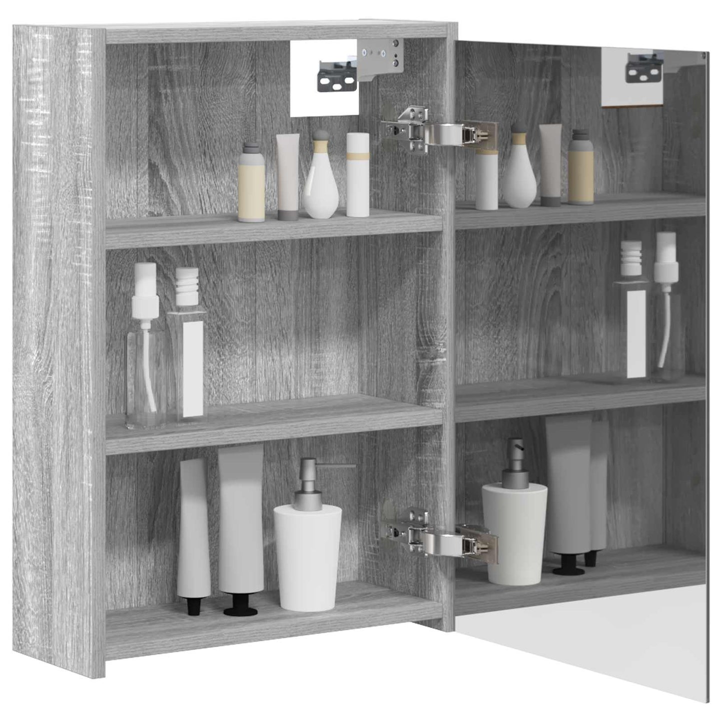 Bathroom Mirror Cabinet with Door Grey Sonoma 43 x 16 x 62.5 cm