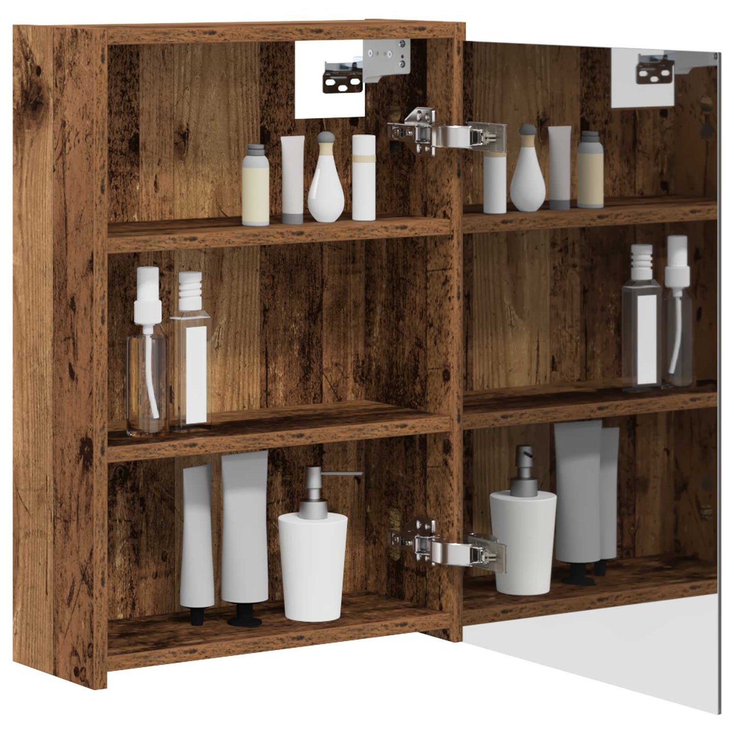 Bathroom Mirror Cabinet with Shelf Old Wood 43 x 16 x 62.5 cm