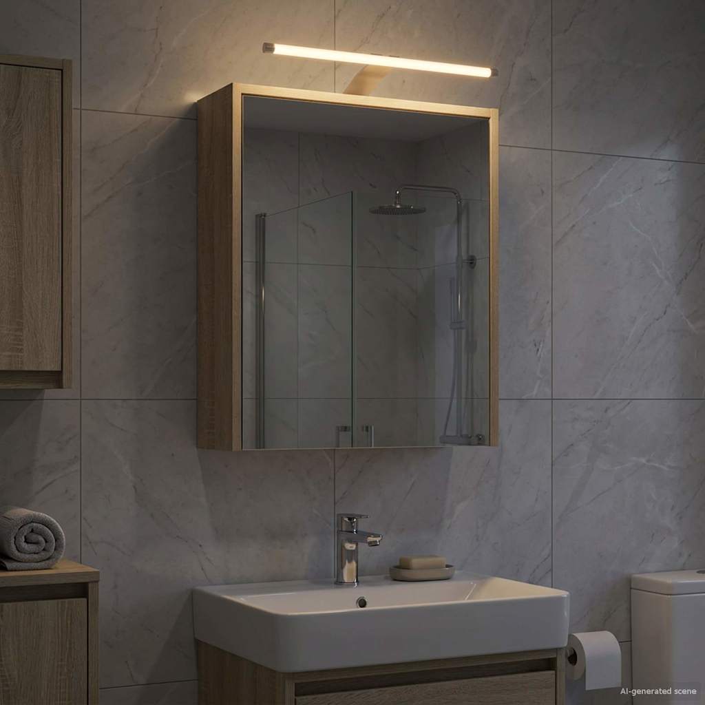 Bathroom Mirror Cabinet with Shelf Sonoma Oak 43 x 16 x 62.5 cm