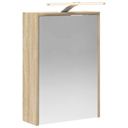 Bathroom Mirror Cabinet with Shelf Sonoma Oak 43 x 16 x 62.5 cm