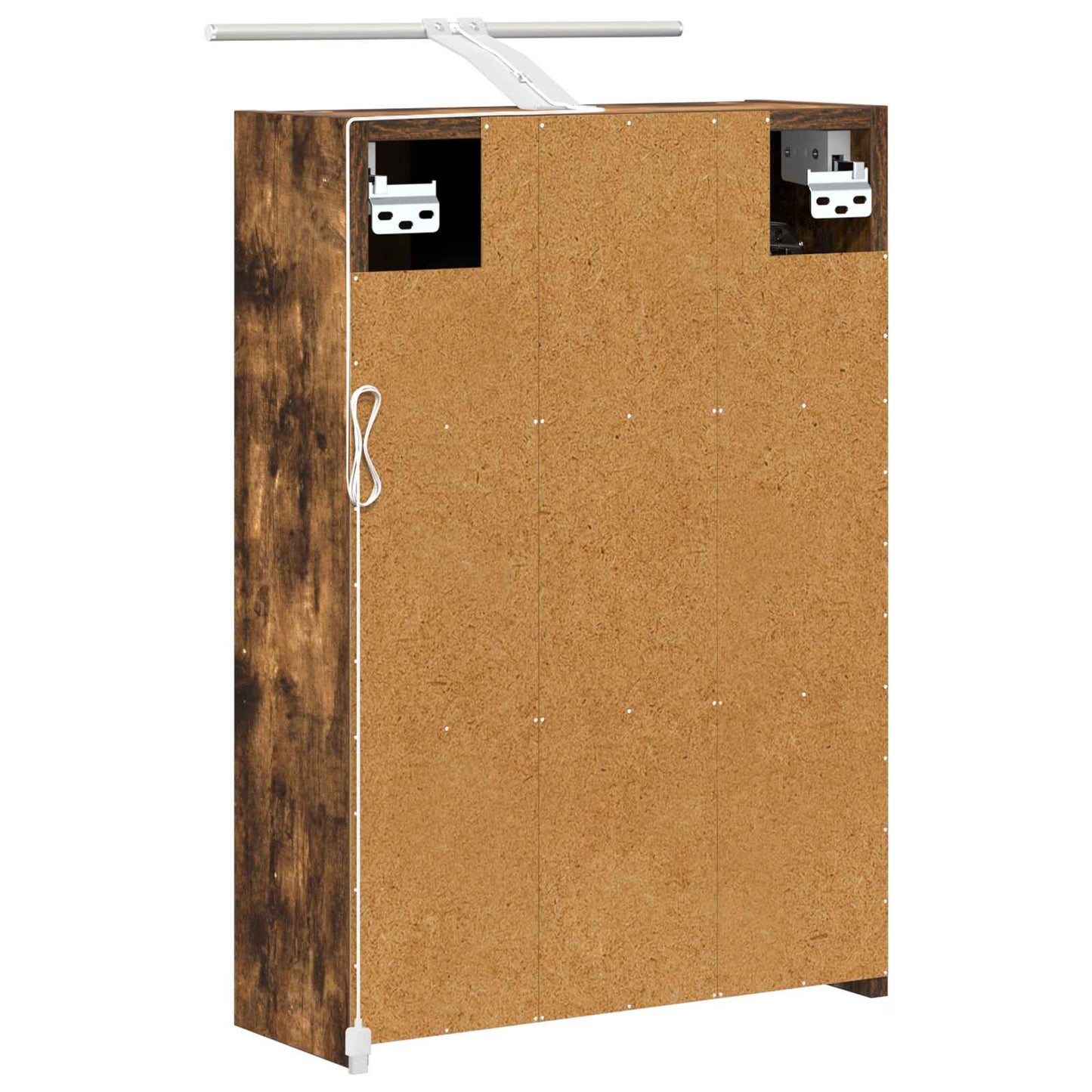Bathroom Mirror Cabinet with Shelf Smoked Oak 43 x 16 x 62.5 cm