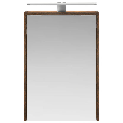 Bathroom Mirror Cabinet with Shelf Smoked Oak 43 x 16 x 62.5 cm