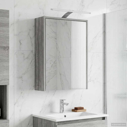 Bathroom Mirror Cabinet with Door Grey Sonoma 43 x 16 x 62.5 cm