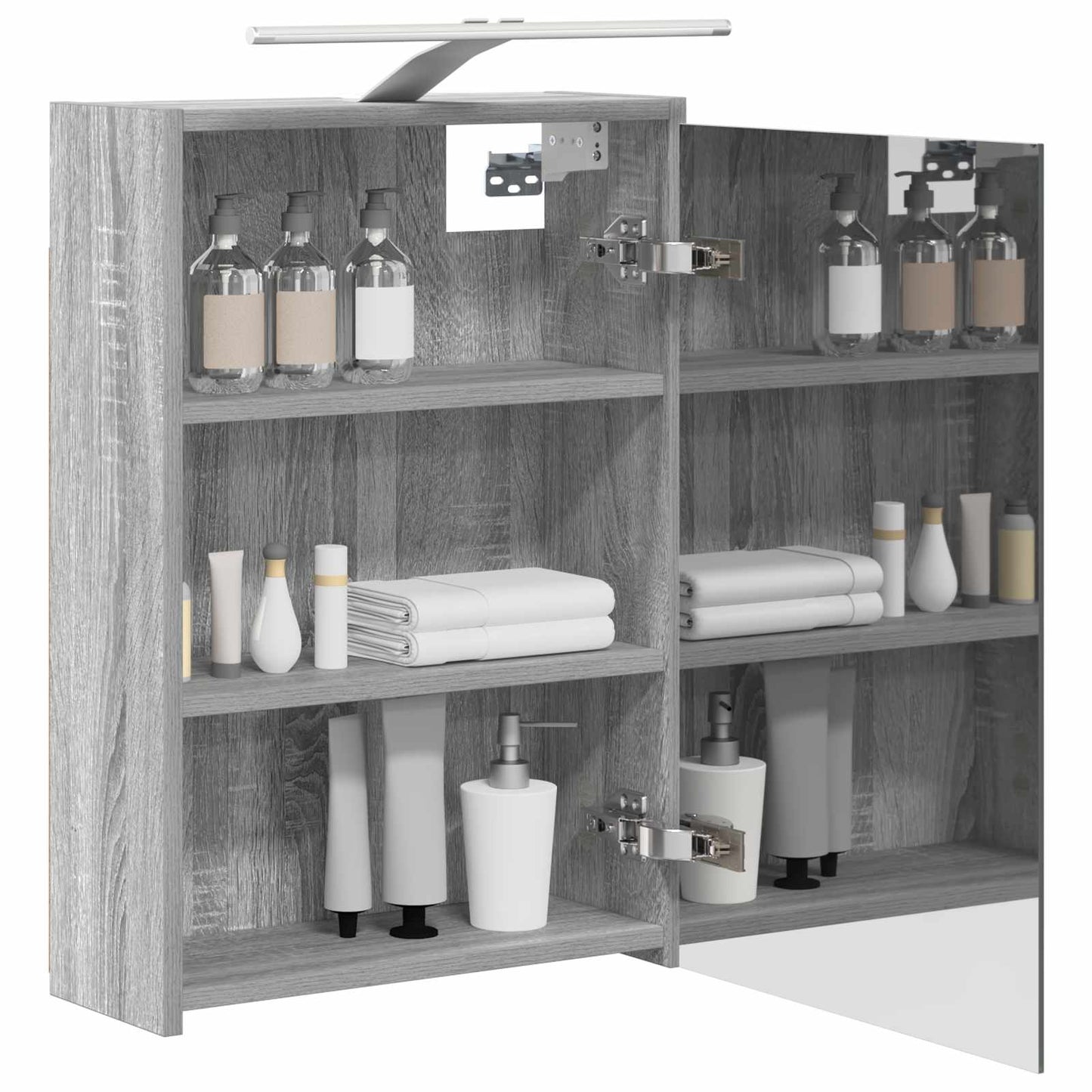 Bathroom Mirror Cabinet with Door Grey Sonoma 43 x 16 x 62.5 cm