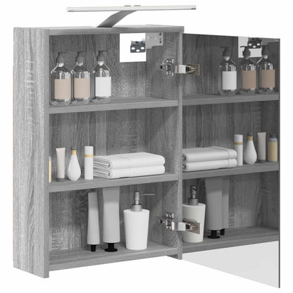 Bathroom Mirror Cabinet with Door Grey Sonoma 43 x 16 x 62.5 cm