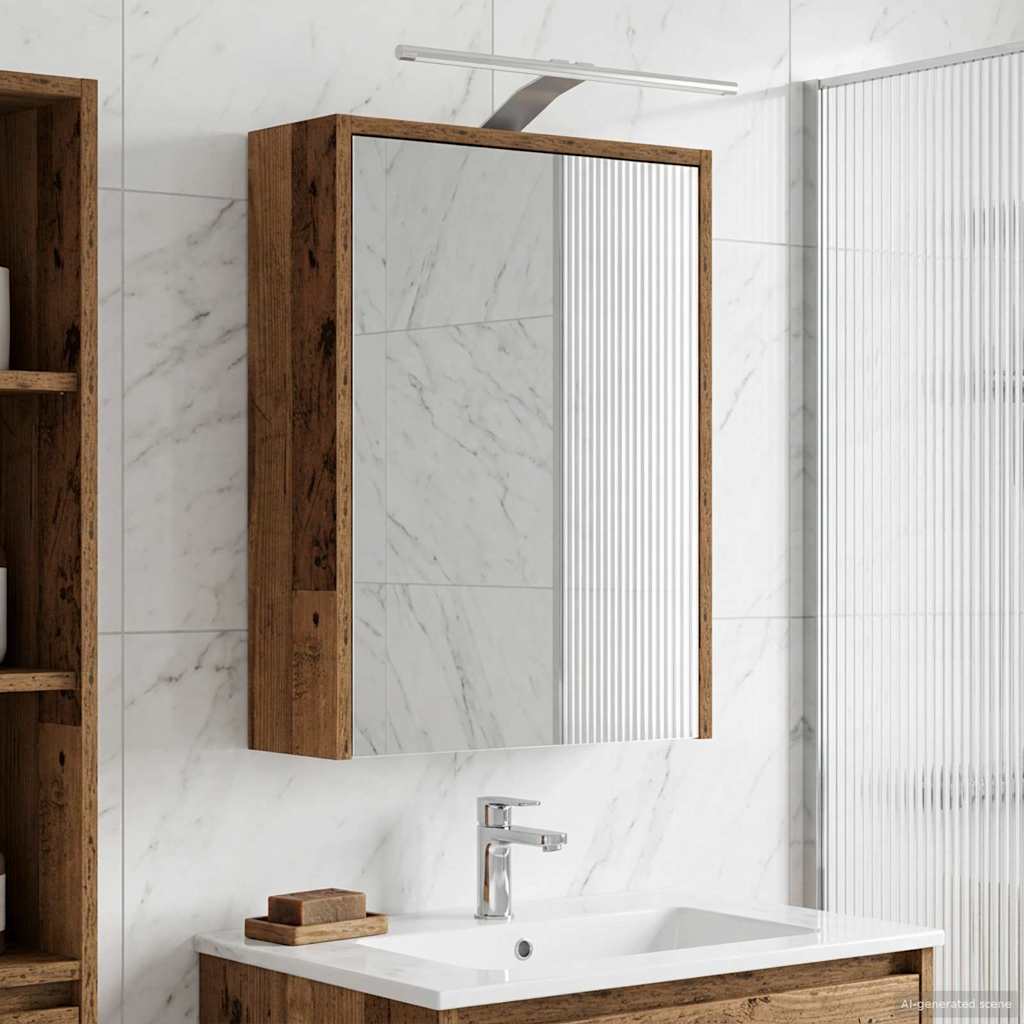 Bathroom Mirror Cabinet with Shelf Old Wood 43 x 16 x 62.5 cm