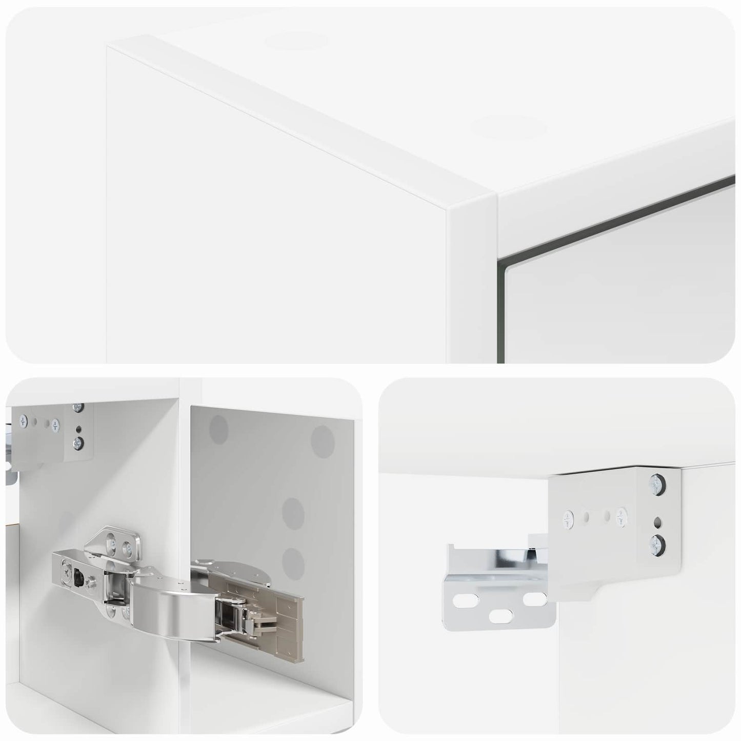 Bathroom Mirror Cabinet White 63.5 x 16 x 62.5 cm