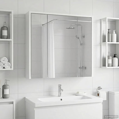 Bathroom Mirror Cabinet White 63.5 x 16 x 62.5 cm