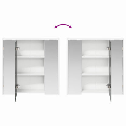 Bathroom Mirror Cabinet White 63.5 x 16 x 62.5 cm