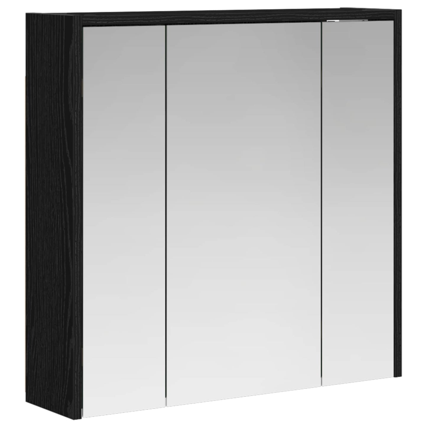 Bathroom Mirror Cabinet Black Oak 63.5 x 16 x 62.5 cm
