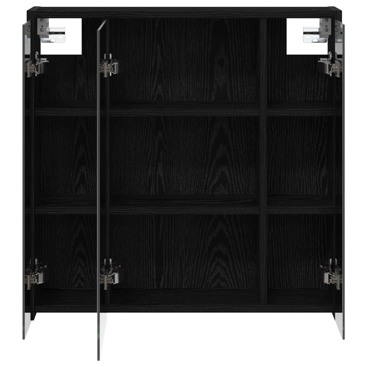 Bathroom Mirror Cabinet Black Oak 63.5 x 16 x 62.5 cm