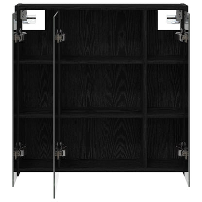 Bathroom Mirror Cabinet Black Oak 63.5 x 16 x 62.5 cm