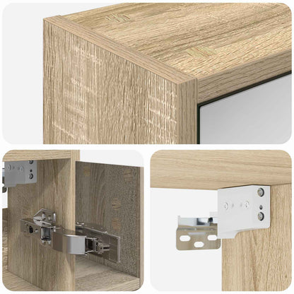 Bathroom Mirror Cabinet Sonoma Oak 63.5 x 16 x 62.5 cm