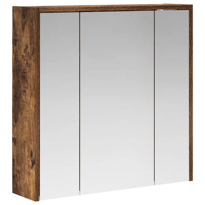 Bathroom Mirror Cabinet Smoked Oak 63.5 x 16 x 62.5 cm