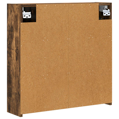 Bathroom Mirror Cabinet Smoked Oak 63.5 x 16 x 62.5 cm