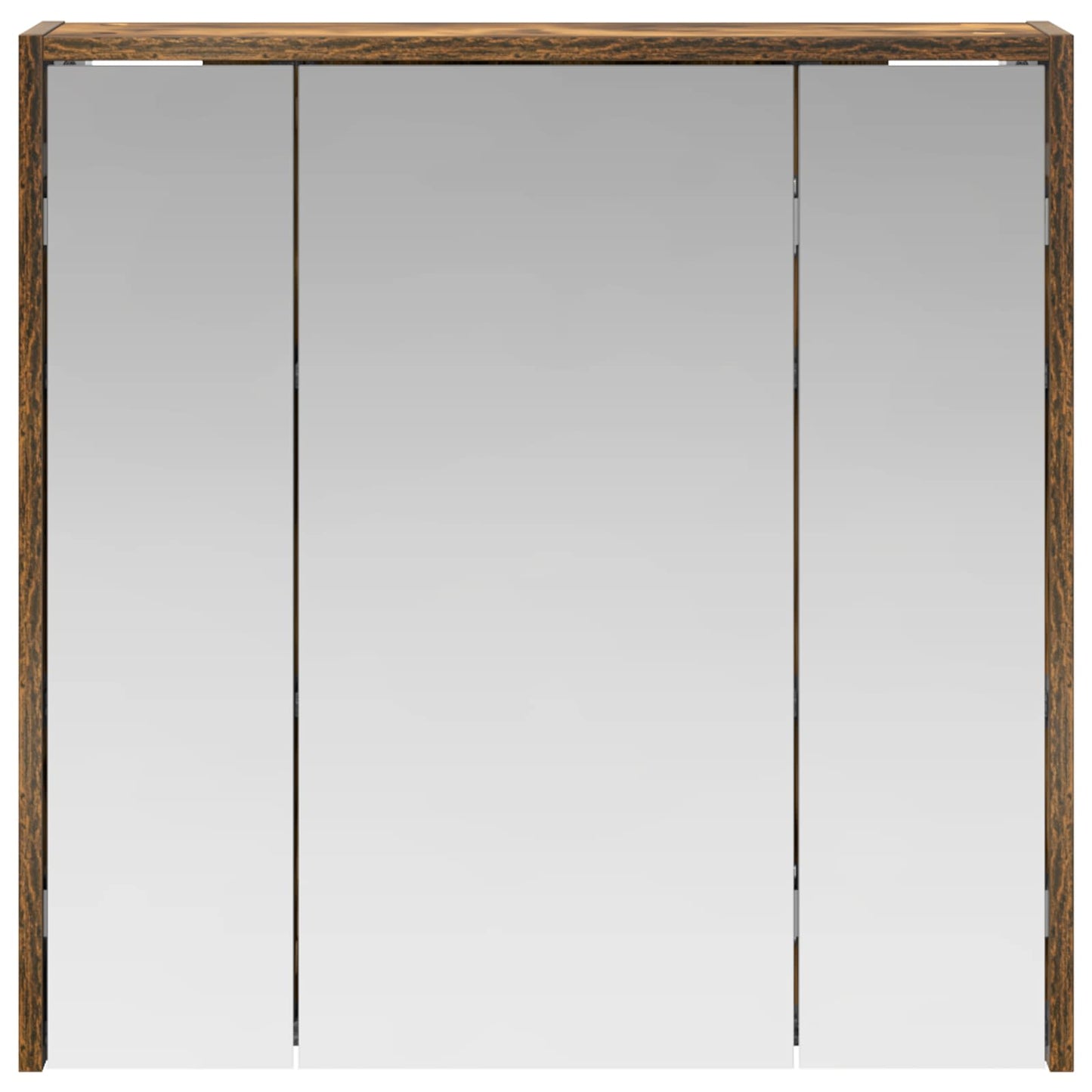 Bathroom Mirror Cabinet Smoked Oak 63.5 x 16 x 62.5 cm