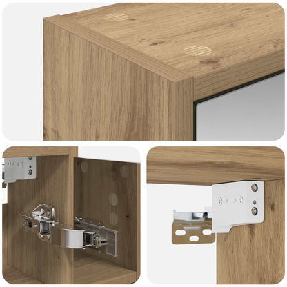 Bathroom Mirror Cabinet Artisian Oak 63.5 x 16 x 62.5 cm