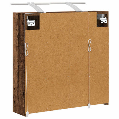 Bathroom Mirror Cabinet Old Wood 63.5 x 16 x 62.5 cm