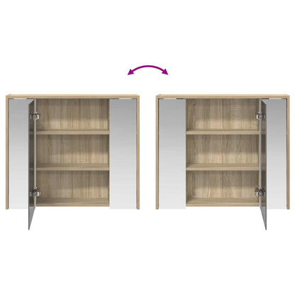 Bathroom Mirror Cabinet Sonoma Oak 73.5 x 16 x 62.5 cm