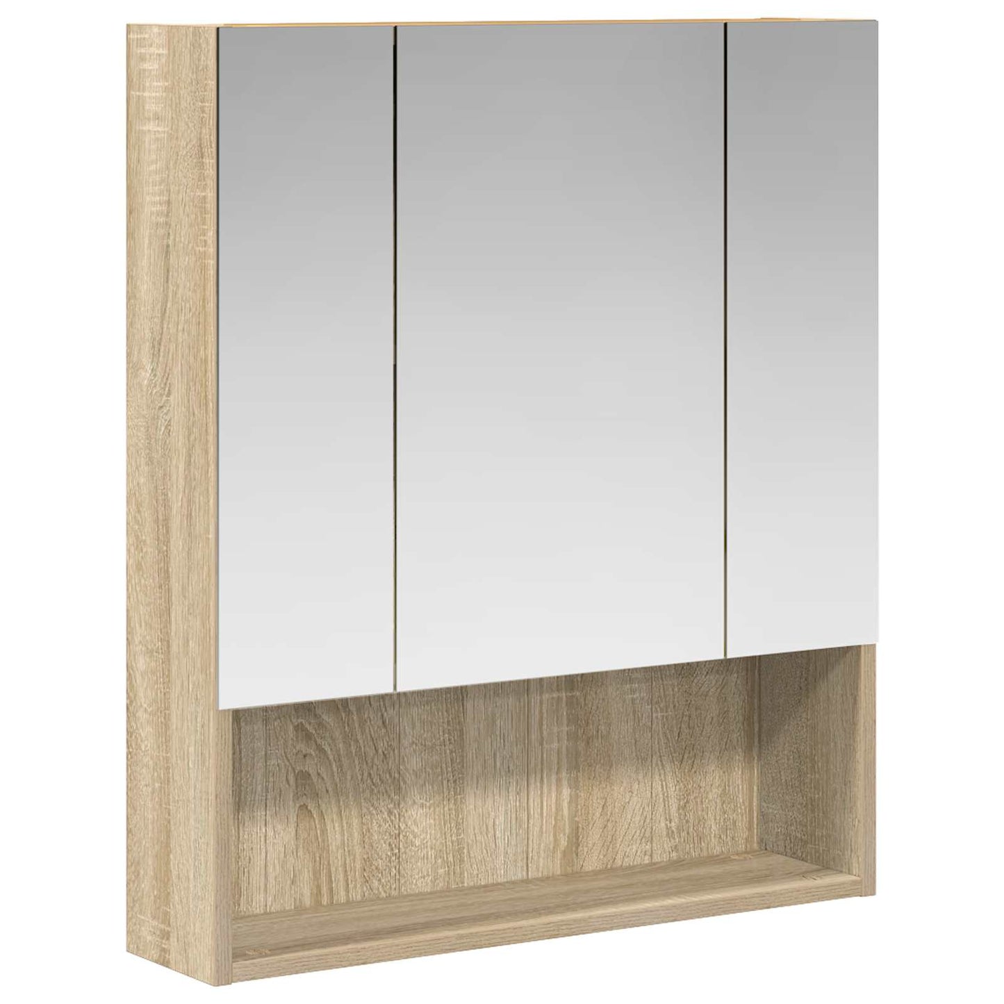 Bathroom Mirror Cabinet with Shelf Sonoma Oak 60 x 14.5 x 70 cm