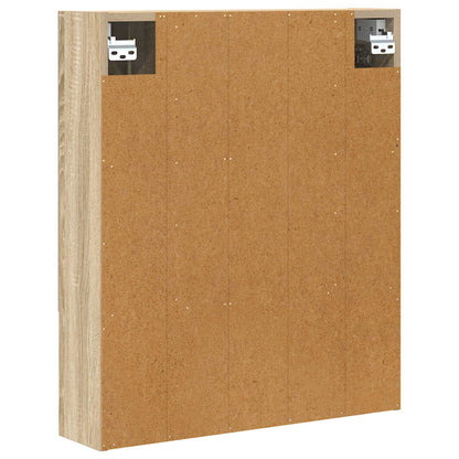 Bathroom Mirror Cabinet with Shelf Sonoma Oak 60 x 14.5 x 70 cm