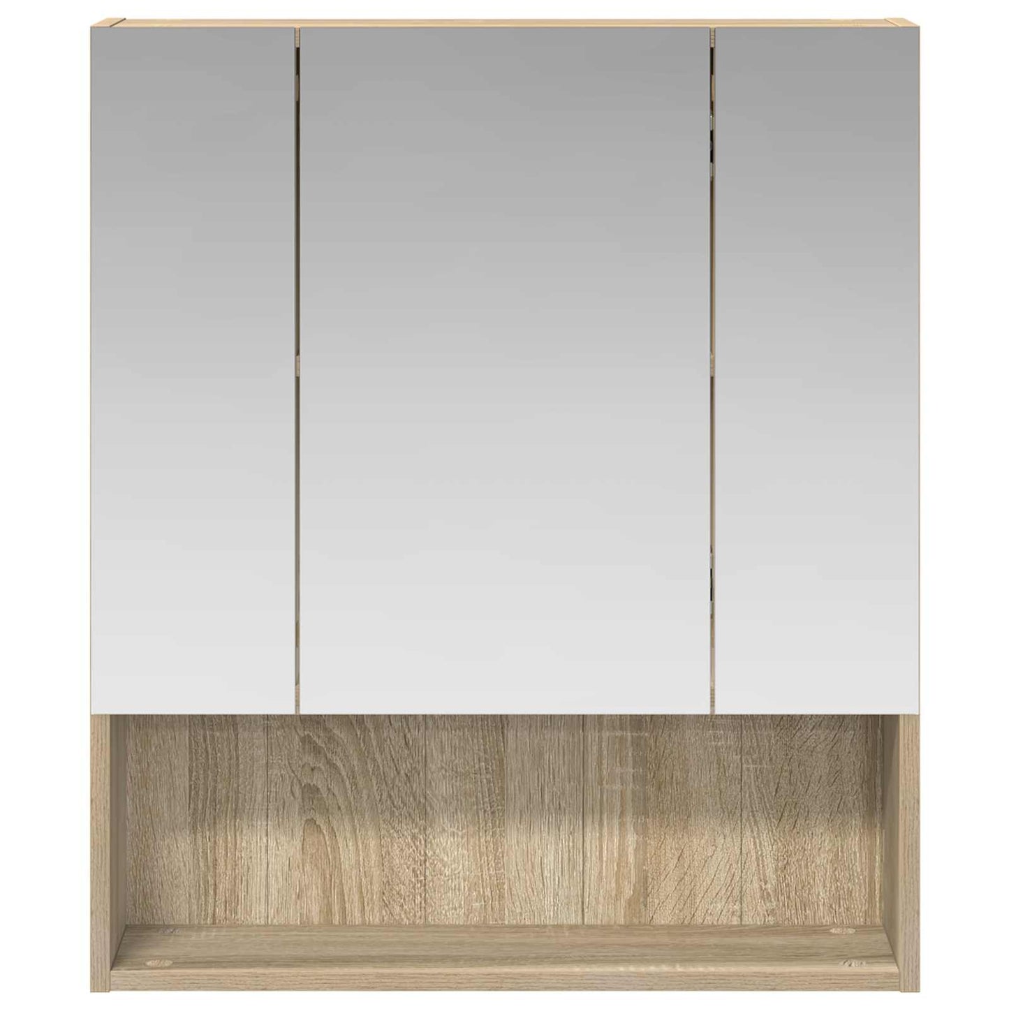 Bathroom Mirror Cabinet with Shelf Sonoma Oak 60 x 14.5 x 70 cm