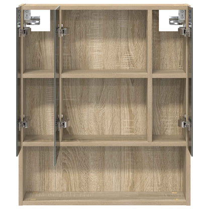 Bathroom Mirror Cabinet with Shelf Sonoma Oak 60 x 14.5 x 70 cm