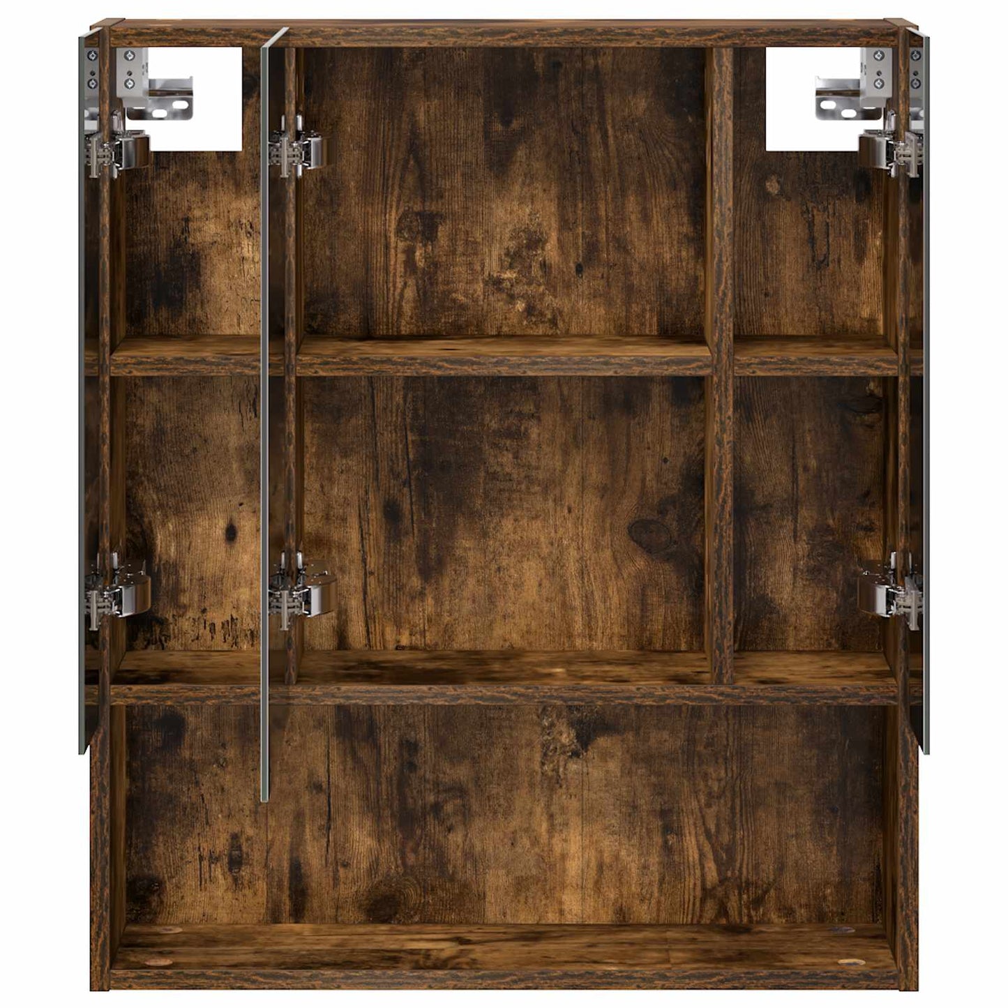 Bathroom Mirror Cabinet with Shelf Smoked Oak 60 x 14.5 x 70 cm