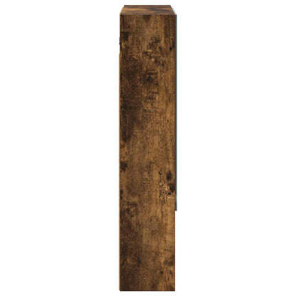 Bathroom Mirror Cabinet with Shelf Smoked Oak 60 x 14.5 x 70 cm