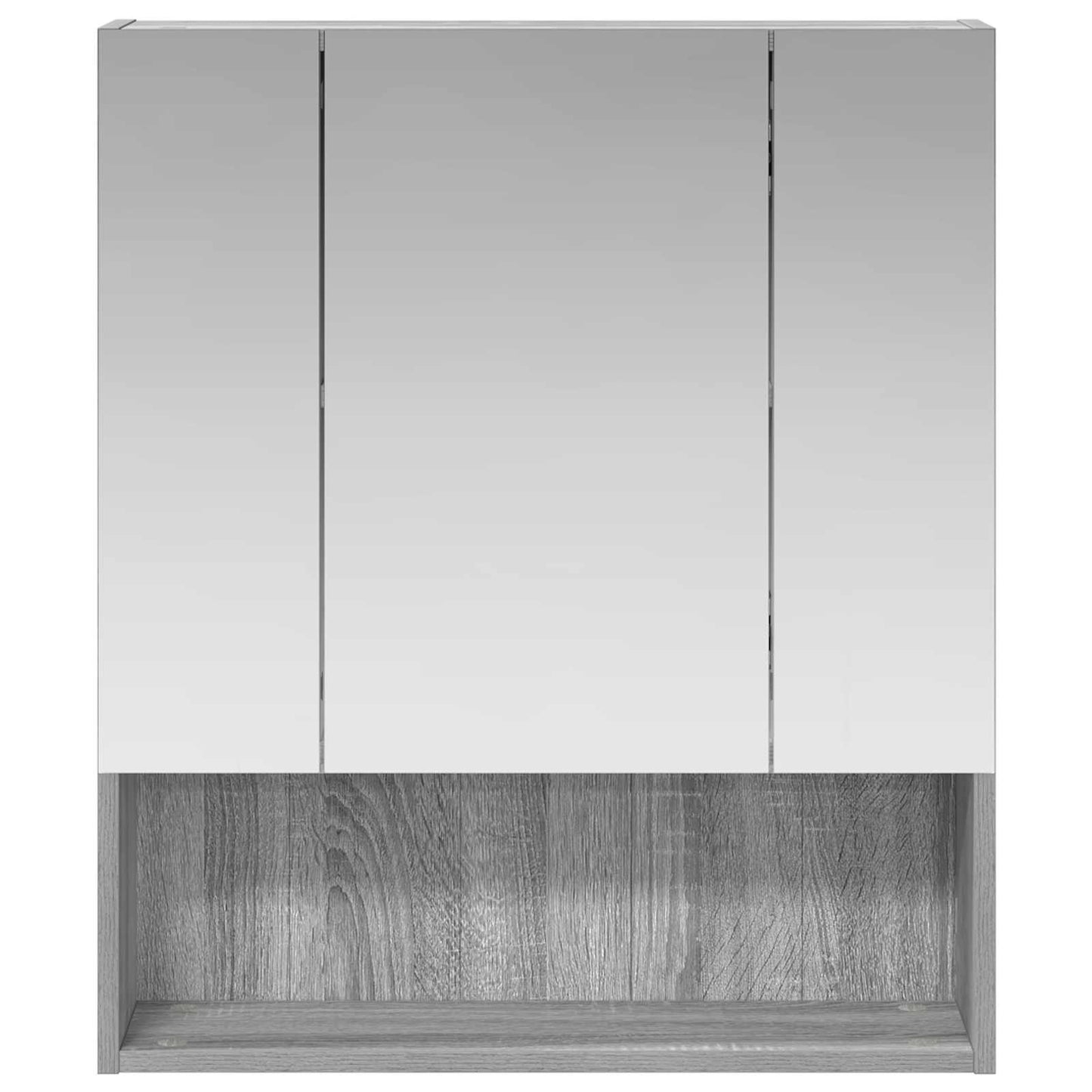 Bathroom Mirror Cabinet with Door Grey Sonoma 60 x 14.5 x 70 cm