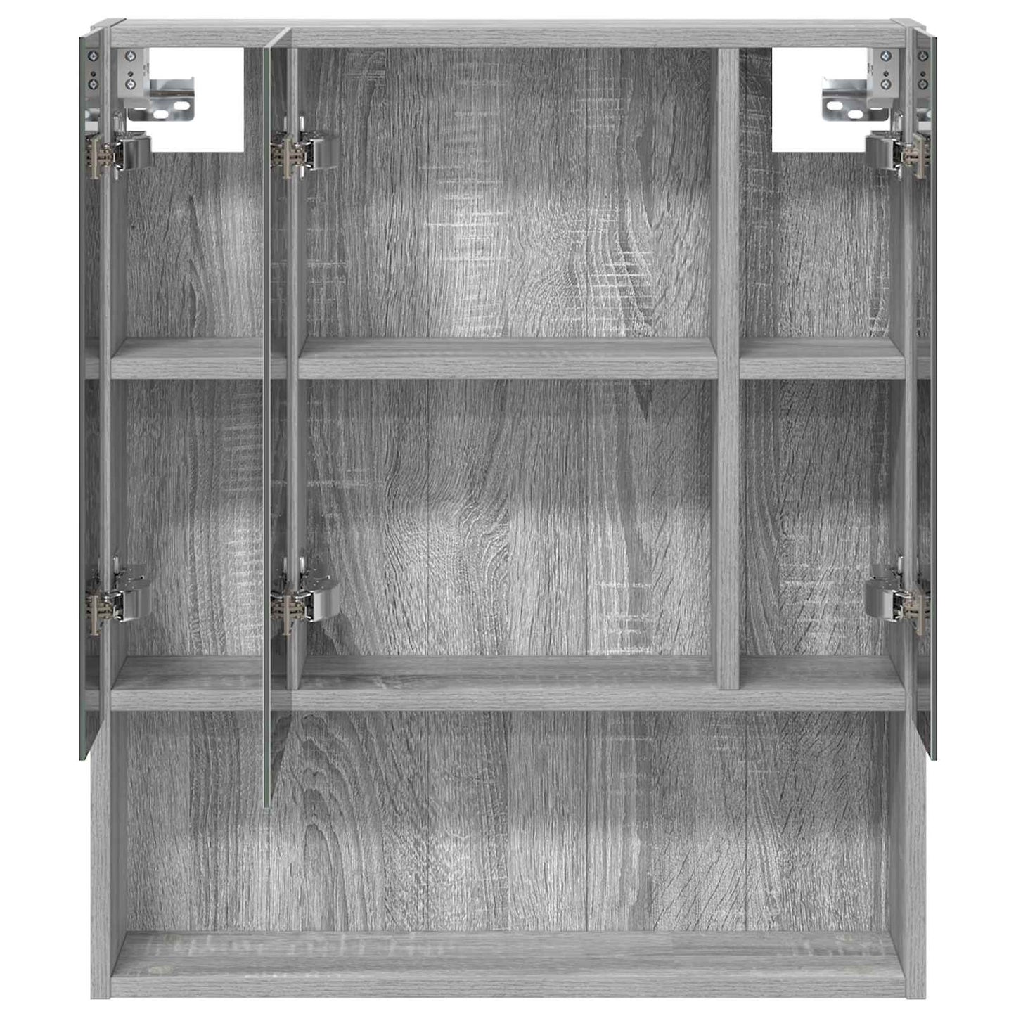 Bathroom Mirror Cabinet with Door Grey Sonoma 60 x 14.5 x 70 cm