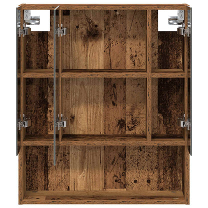 Bathroom Mirror Cabinet with Shelf Old Wood 60 x 14.5 x 70 cm