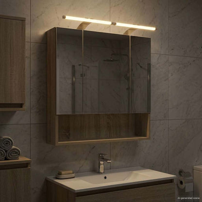 Bathroom Mirror Cabinet with Shelf Sonoma Oak 60 x 14.5 x 70 cm