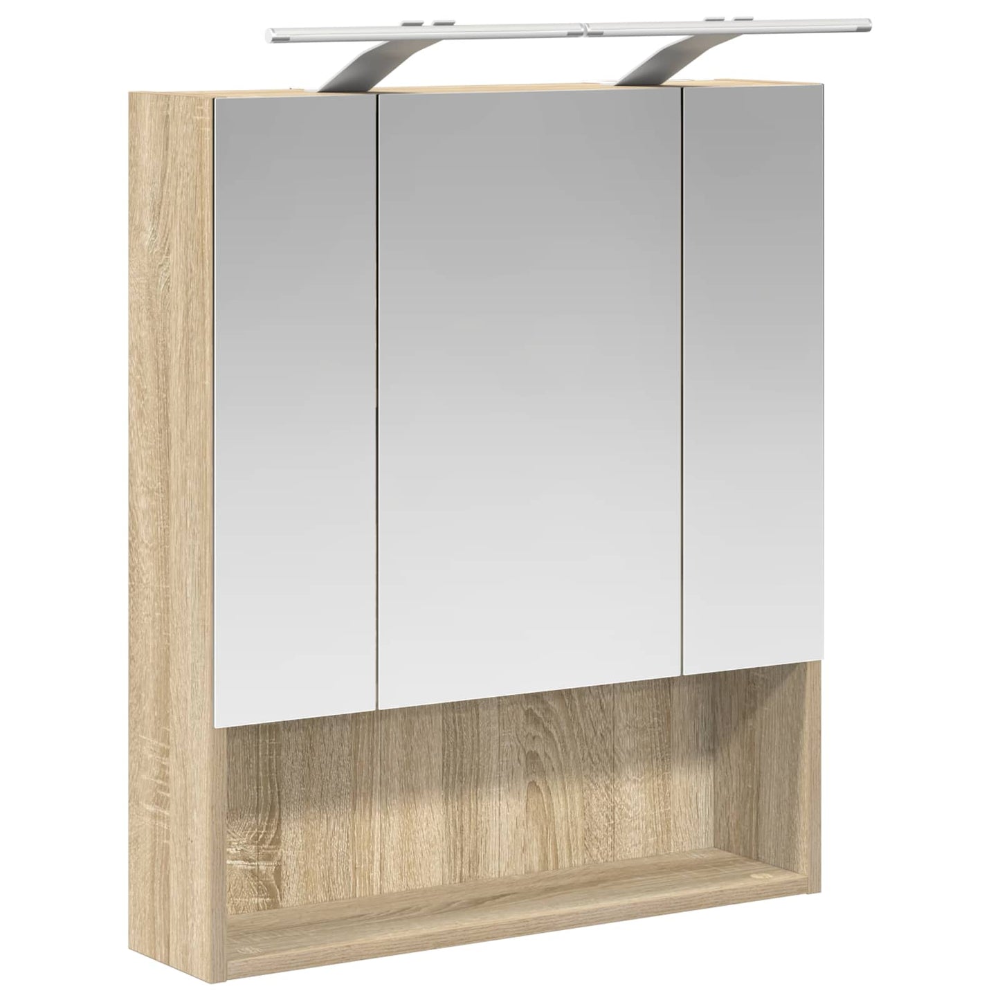 Bathroom Mirror Cabinet with Shelf Sonoma Oak 60 x 14.5 x 70 cm