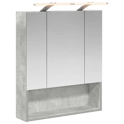 Bathroom Mirror Cabinet Concrete Grey 60 x 14.5 x 70 cm