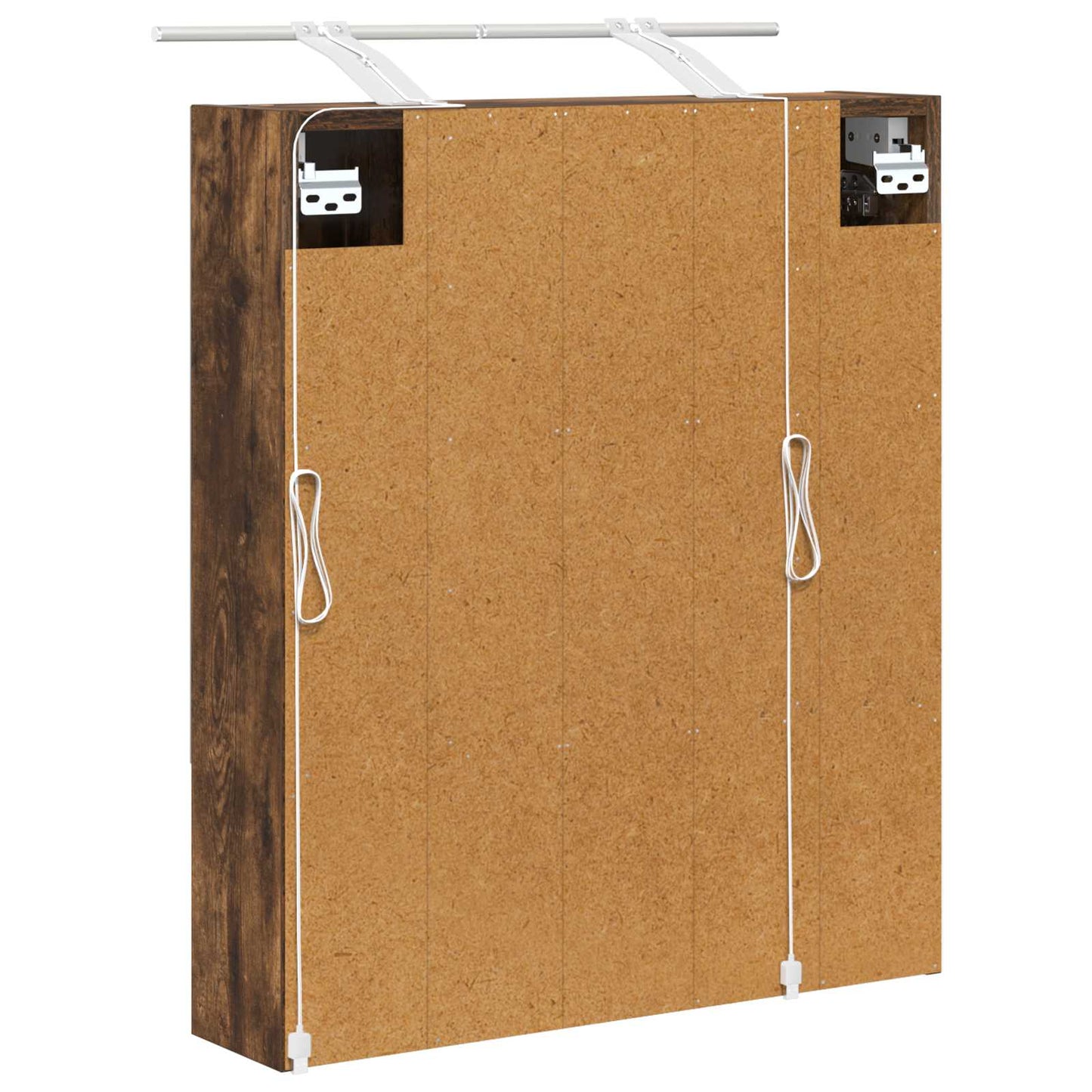 Bathroom Mirror Cabinet with Shelf Smoked Oak 60 x 14.5 x 70 cm