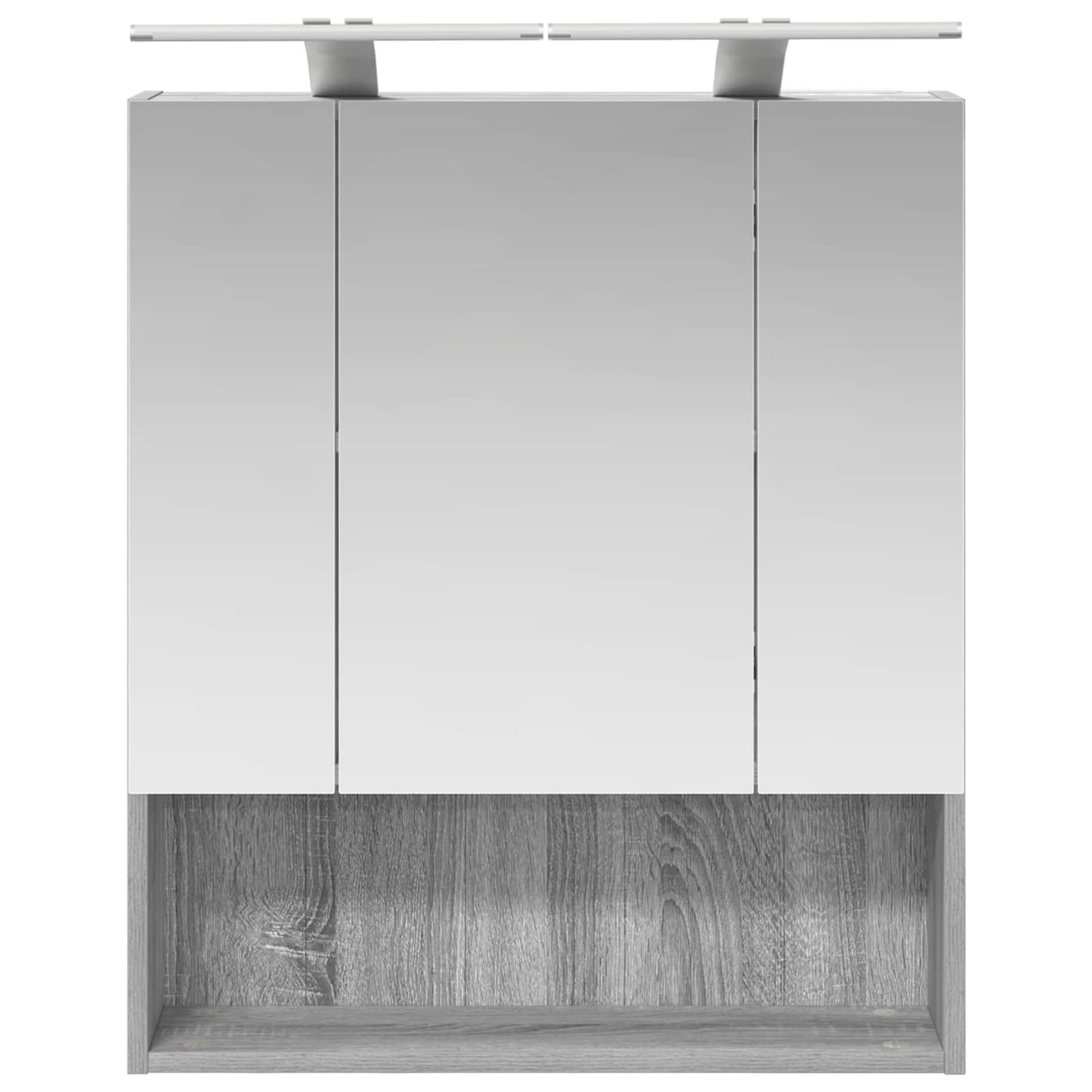 Bathroom Mirror Cabinet with Door Grey Sonoma 60 x 14.5 x 70 cm