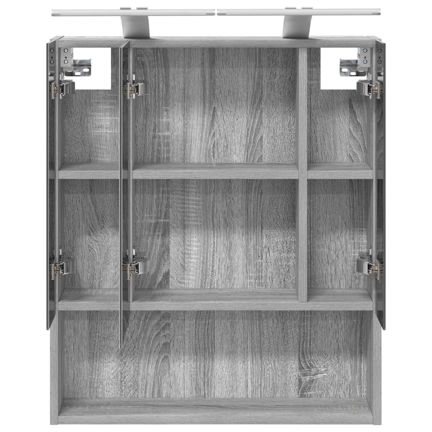 Bathroom Mirror Cabinet with Door Grey Sonoma 60 x 14.5 x 70 cm