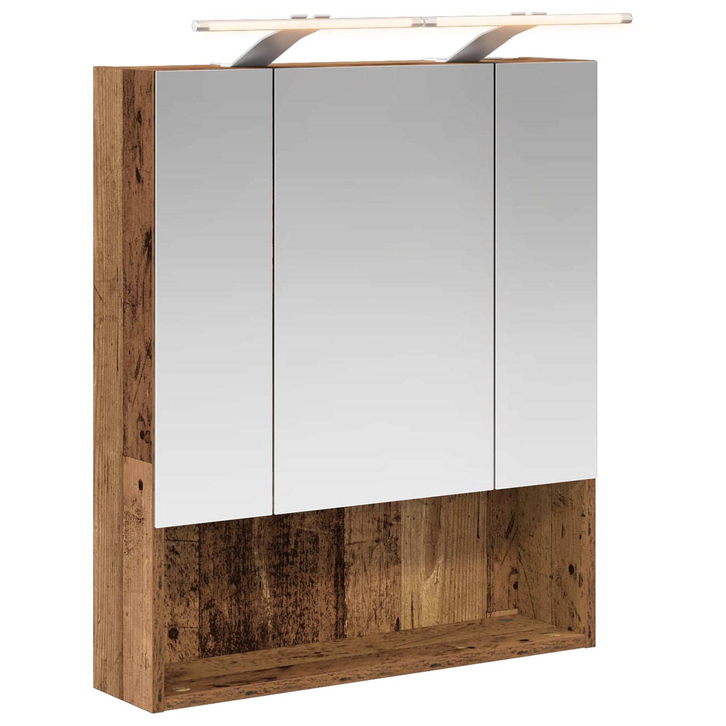 Bathroom Mirror Cabinet with Shelf Old Wood 60 x 14.5 x 70 cm