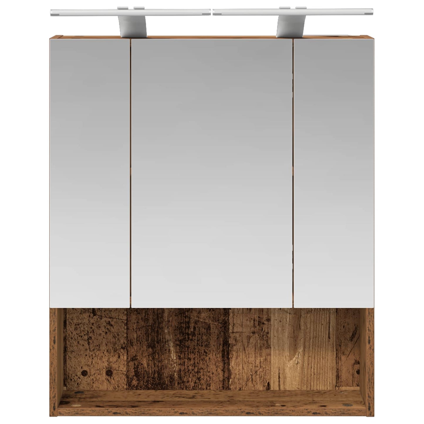 Bathroom Mirror Cabinet with Shelf Old Wood 60 x 14.5 x 70 cm