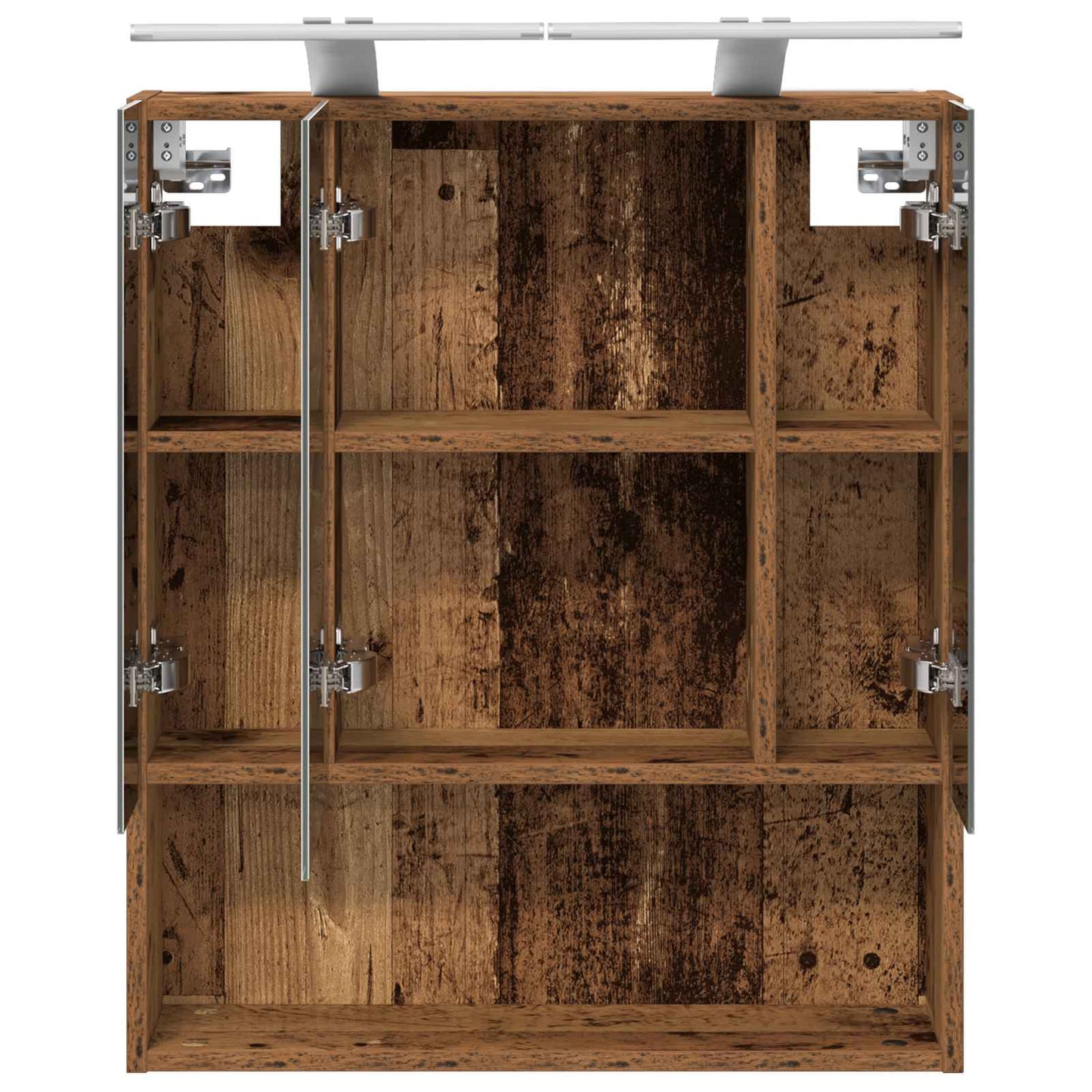 Bathroom Mirror Cabinet with Shelf Old Wood 60 x 14.5 x 70 cm