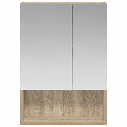 Bathroom Mirror Cabinet with Shelf Sonoma Oak 50 x 14.5 x 70 cm