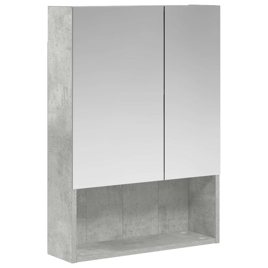 Bathroom Mirror Cabinet Concrete Grey 50 x 14.5 x 70 cm